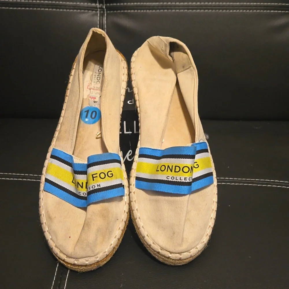 London Fog Slip On Canvas Flats